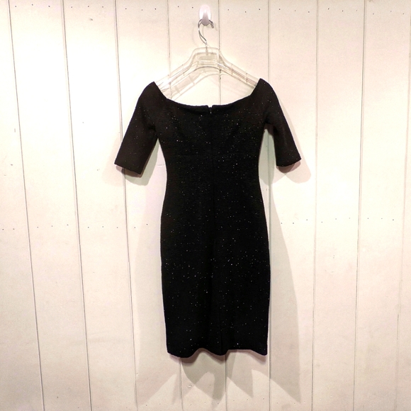 Eliza J Sparkly Black Cocktail Dress, Size 4P - Picture 2 of 5